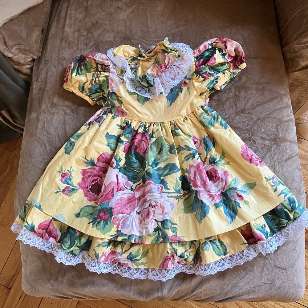Floral Cotton Ruffle Dress - 18m